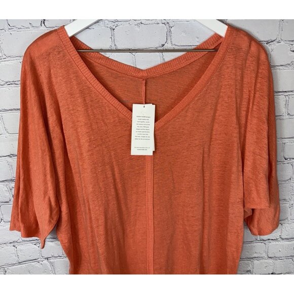 NWT EILEEN FISHER Women’s Orange Linen Jersey Slouchy Tunic Top Large $138.00 - Picture 2 of 8